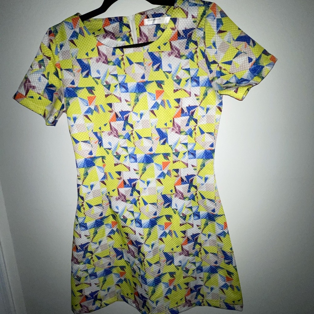 Graphic print Cap sleeve dress